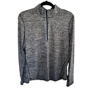 Danskin Now Semi-Fitted Pullover Black Heather Women's Sz L